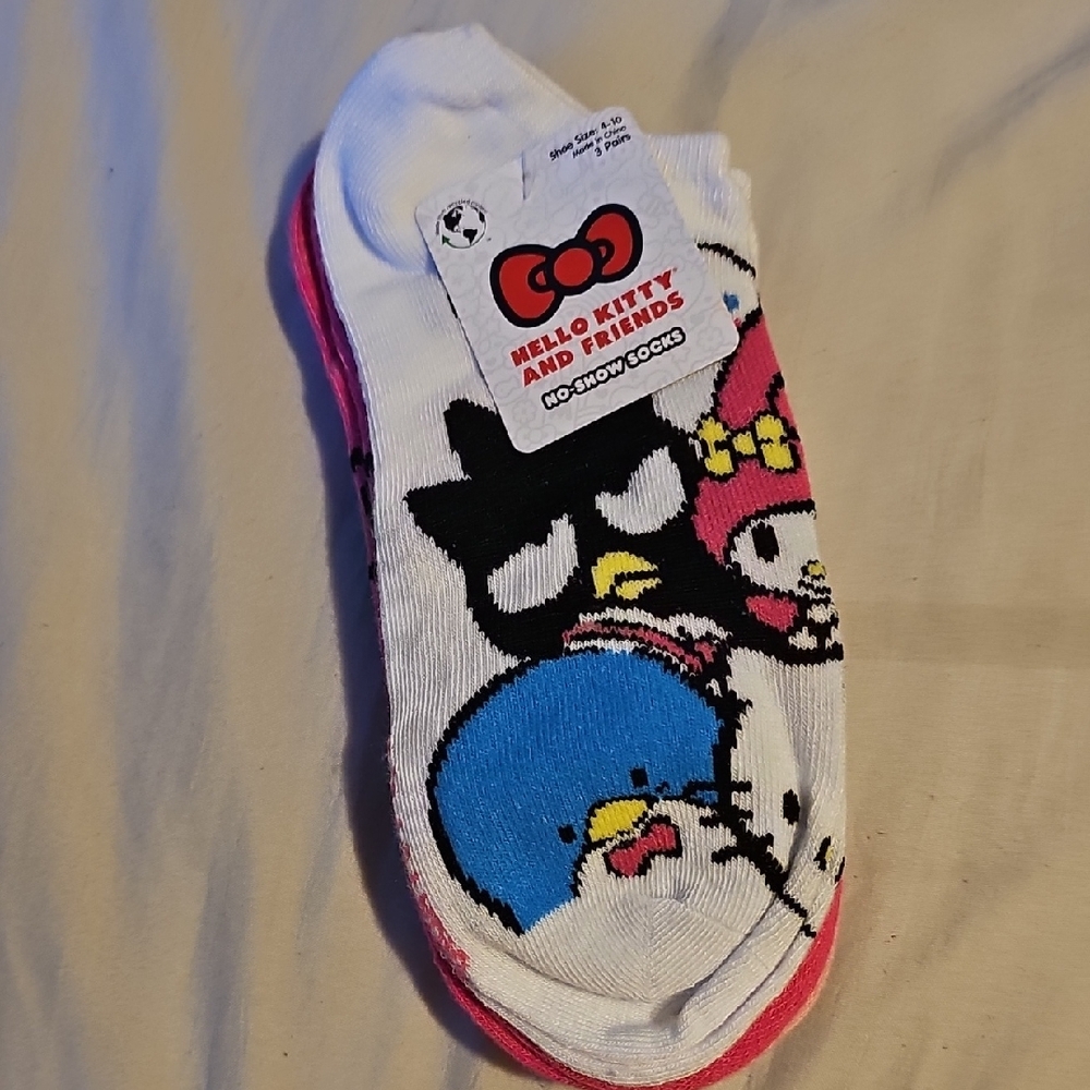 Hello Kitty White and Pink Socks